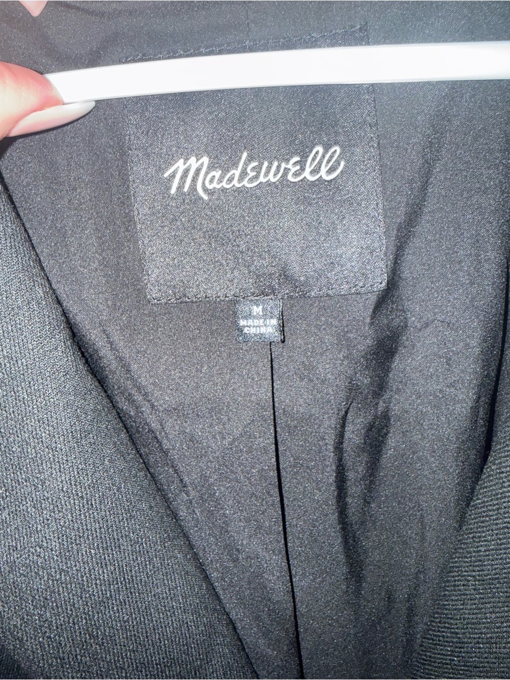 Madewell Women’s M Black Oversized 2 Button Boyfriend Longline Blazer Jacket - Picture 3 of 3